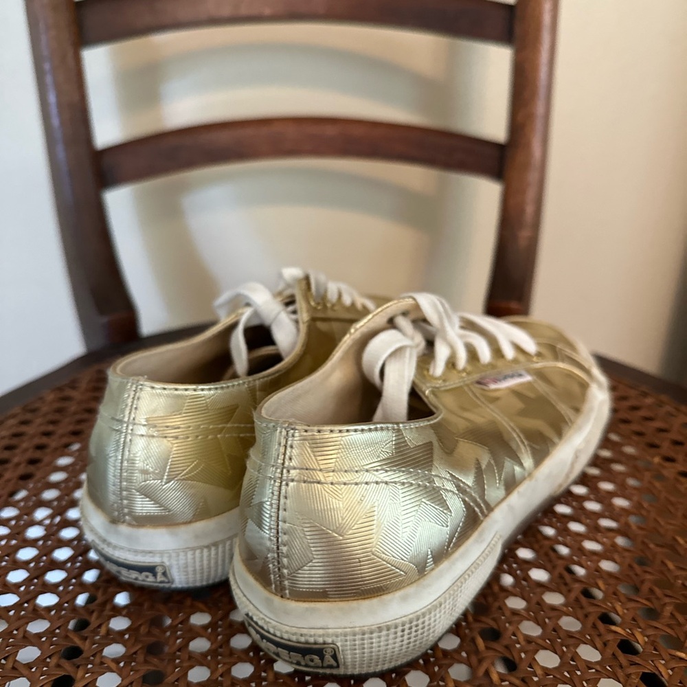 Superga Beige Leather Sneakers - Picture 3 of 11